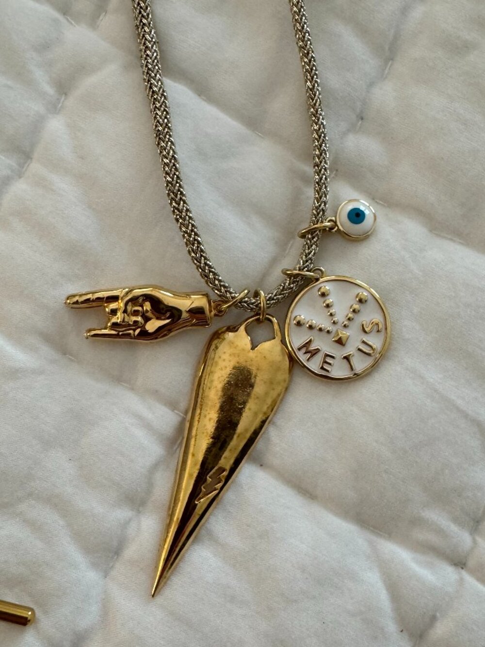 HART Gold Lurex Necklace Cord + Charms - Picture 2 of 4